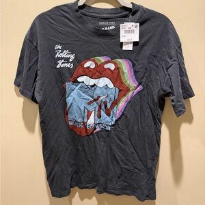 Brand New American Eagle Women’s XS Oversized Graphic T-Shirt Rolling Stones MTV